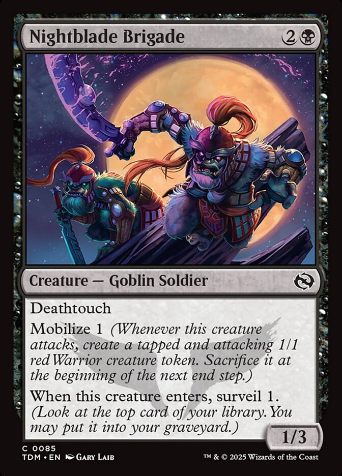 Card Scan of Nightblade Brigade | TDM