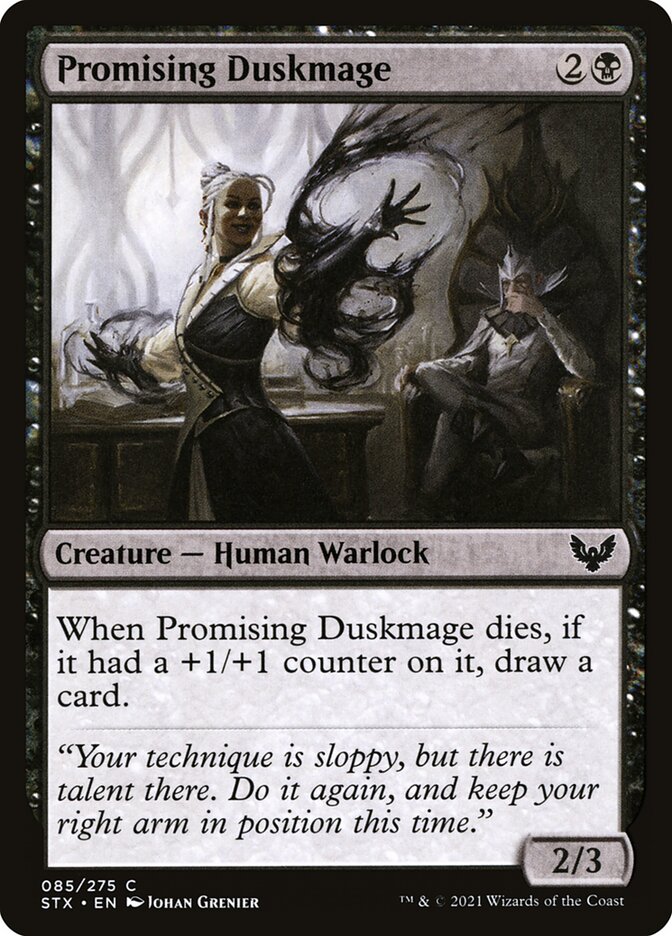 Card Scan of Promising Duskmage | STX