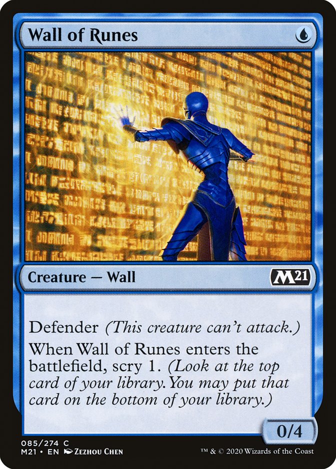 Card Scan of Wall of Runes | M21