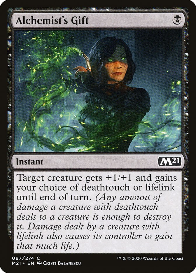 Card Scan of Alchemist's Gift | M21