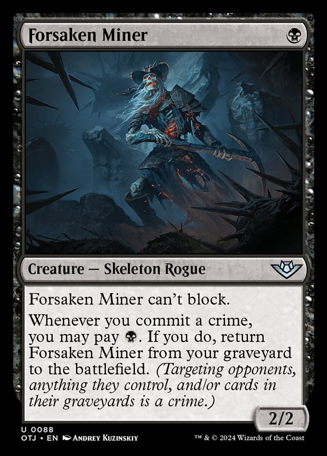 Card Scan of Forsaken Miner | OTJ