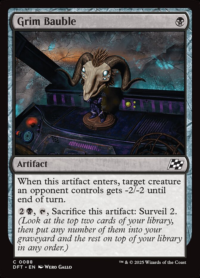 Card Scan of Grim Bauble | DFT