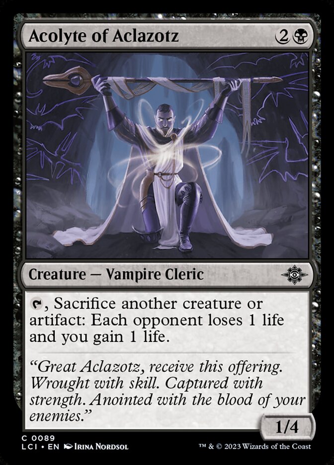 Card Scan of Acolyte of Aclazotz | LCI
