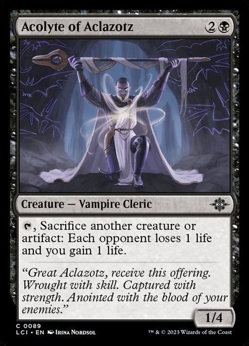 Card Scan of Acolyte of Aclazotz | LCI