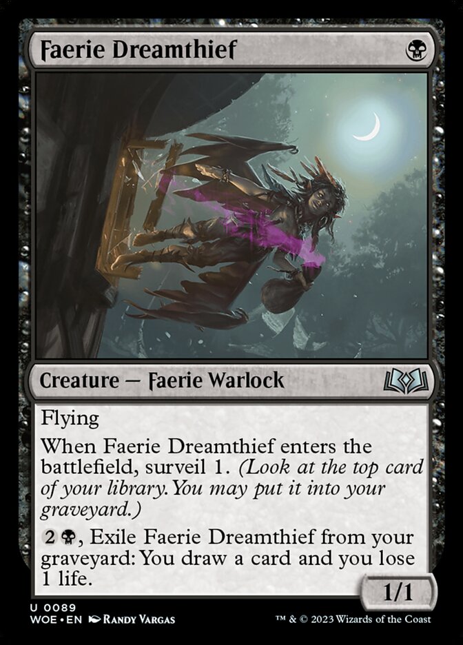 Card Scan of Faerie Dreamthief | WOE