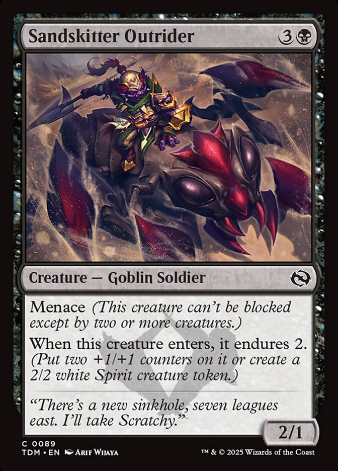 Card Scan of Sandskitter Outrider | TDM
