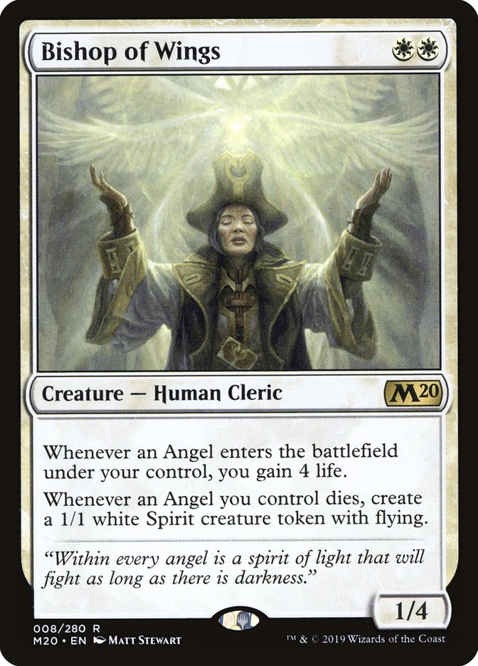 Card Scan of Bishop of Wings | M20