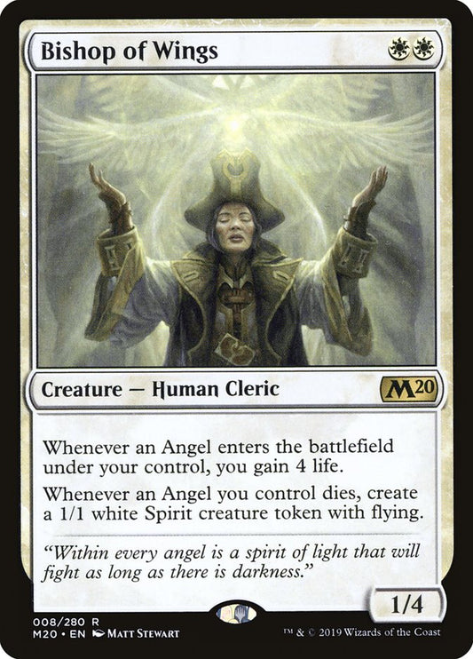 Card Scan of Bishop of Wings | M20