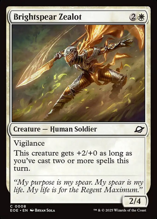 Brightspear Zealot Card Scan