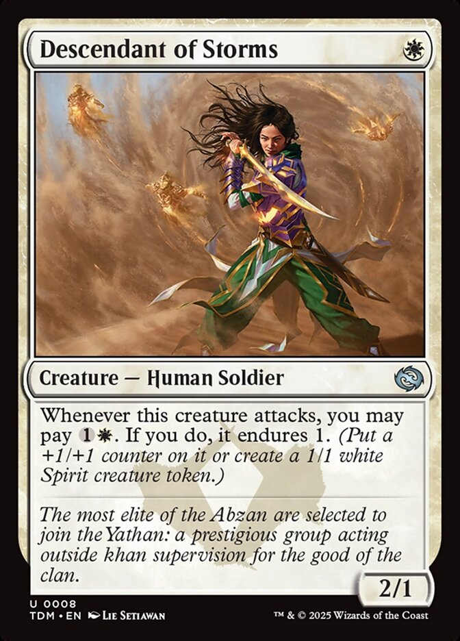 Card Scan of Descendant of Storms | TDM