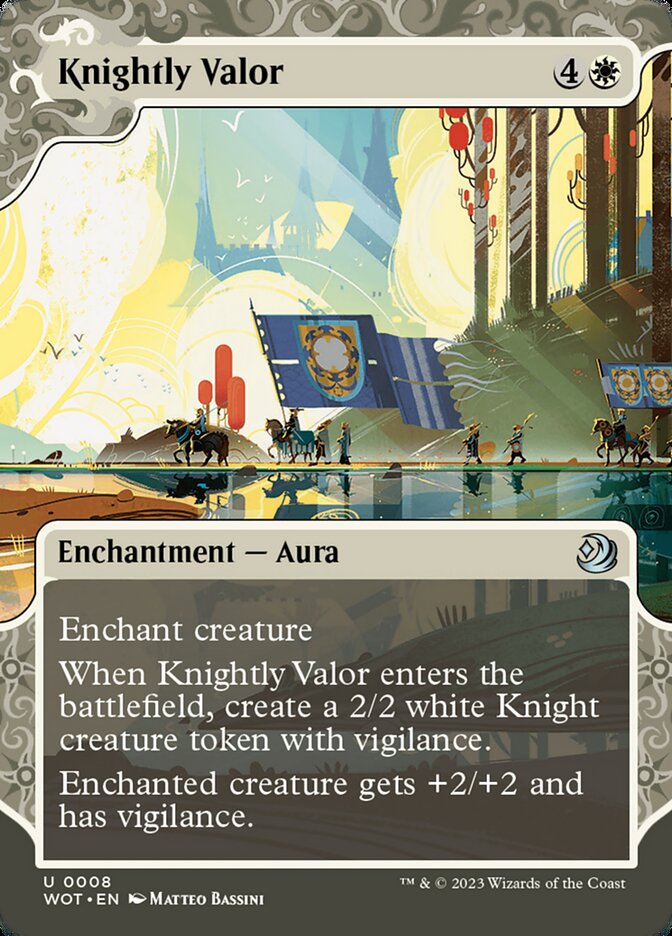 Card Scan of Knightly Valor | WOT (Enchanting Tales)