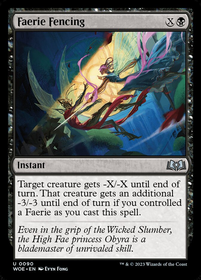 Card Scan of Faerie Fencing | WOE
