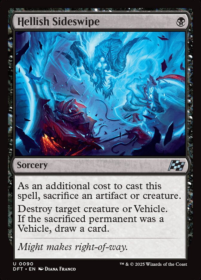 Card Scan of Hellish Sideswipe | DFT