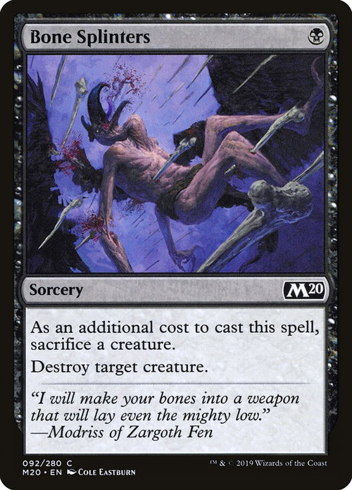Card Scan of Bone Splinters | M20