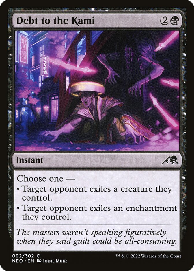 Card Scan of Debt to the Kami | NEO