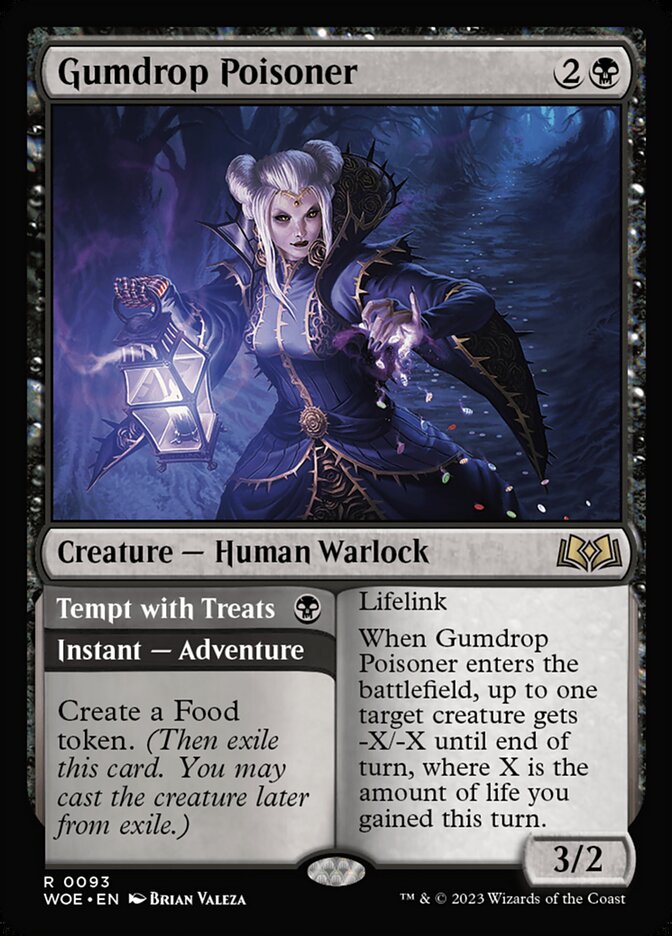 Card Scan of Gumdrop Poisoner // Tempt with Treats | WOE