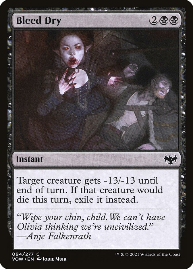 Card Scan of Bleed Dry | VOW