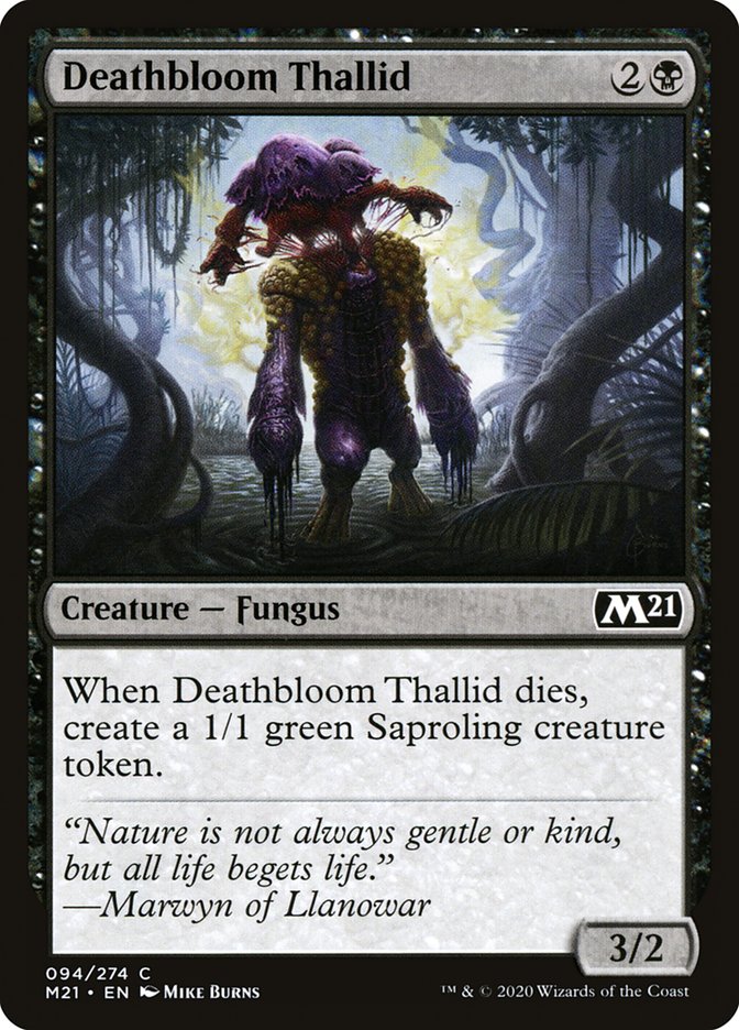 Card Scan of Deathbloom Thallid | M21