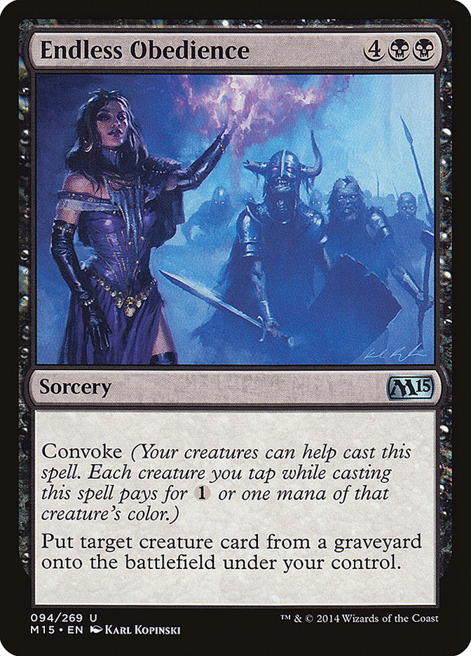 Card Scan of Endless Obedience | M15