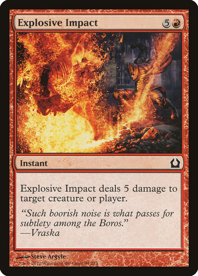 Card Scan of Explosive Impact | RTR