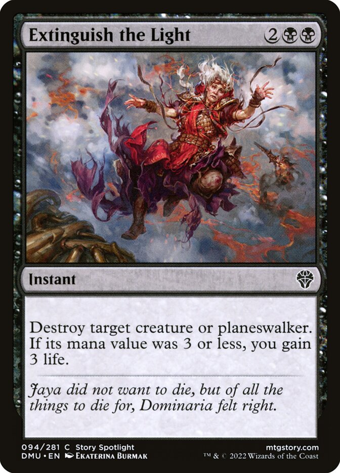 Card Scan of Extinguish the Light | DMU
