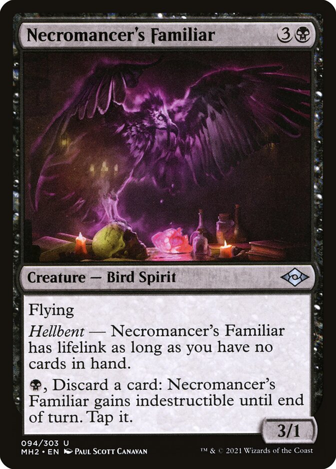 Card Scan of Necromancer's Familiar | MH2