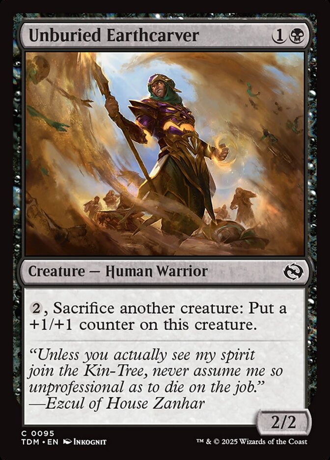 Card Scan of Unburied Earthcarver | TDM