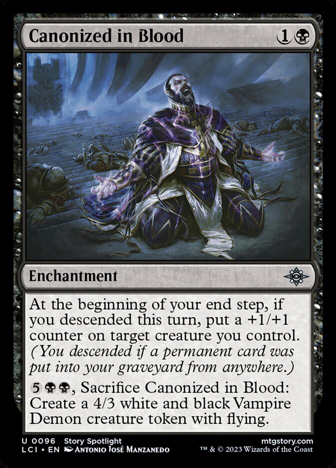 Card Scan of Canonized in Blood | LCI