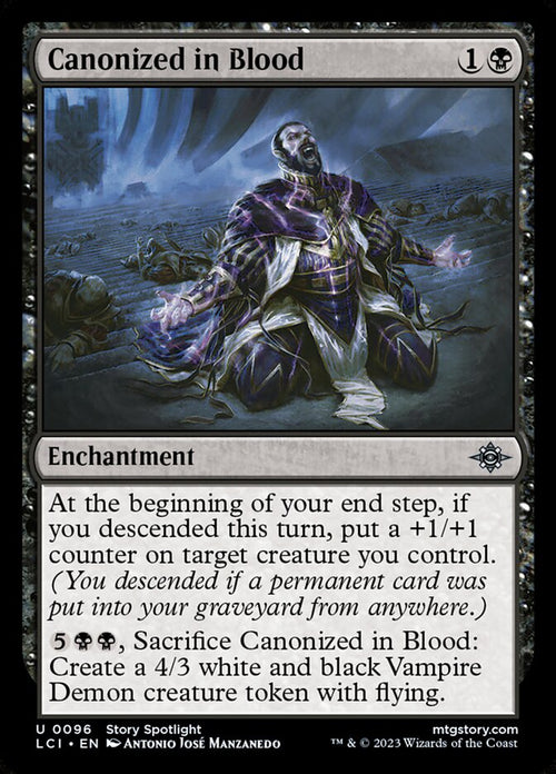 Card Scan of Canonized in Blood | LCI