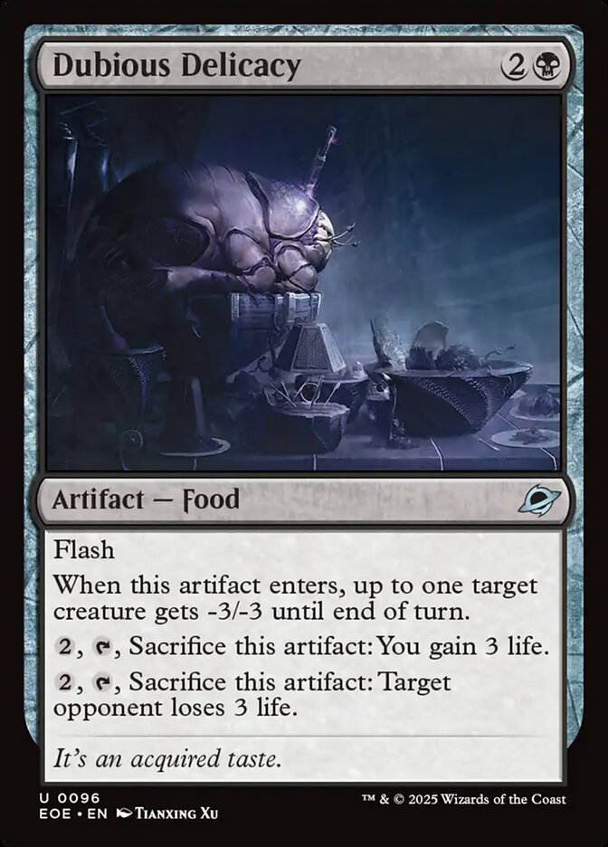 Dubious Delicacy Card Scan
