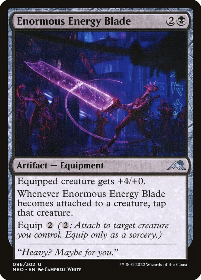 Card Scan of Enormous Energy Blade | NEO