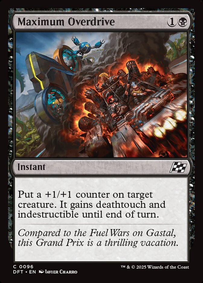 Card Scan of Maximum Overdrive | DFT