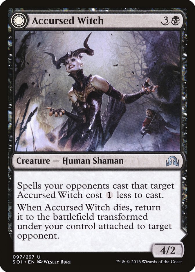 Card Scan of Accursed Witch // Infectious Curse | SOI