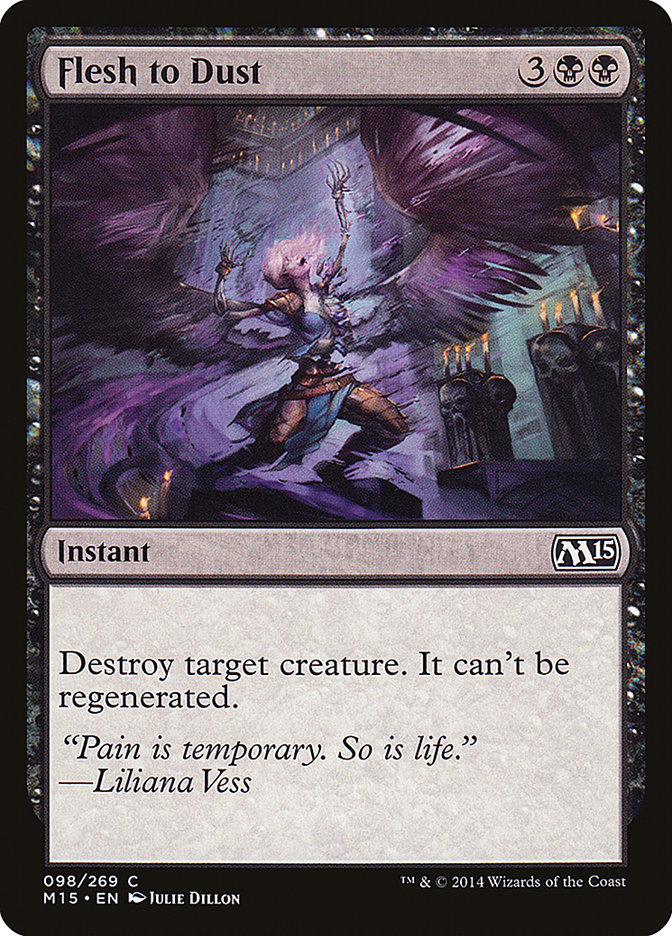 Card Scan of Flesh to Dust | M15