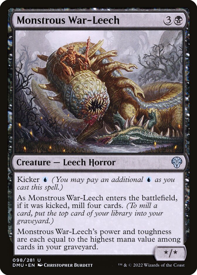 Card Scan of Monstrous War-Leech | DMU