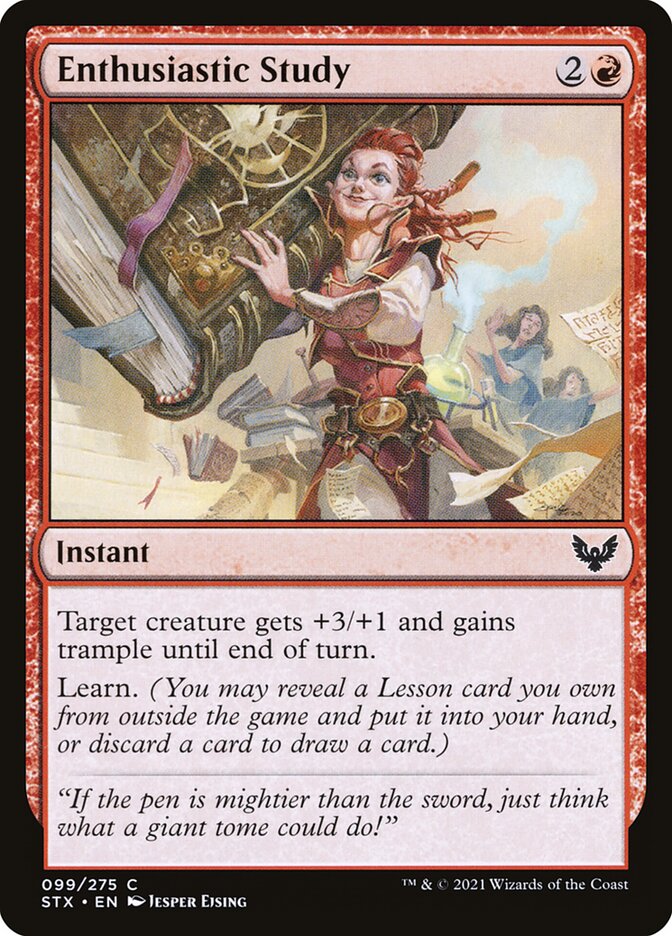 Card Scan of Enthusiastic Study | STX