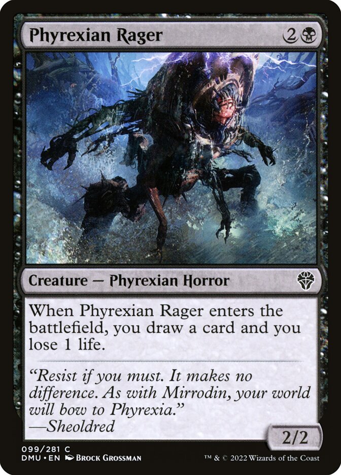 Card Scan of Phyrexian Rager | DMU