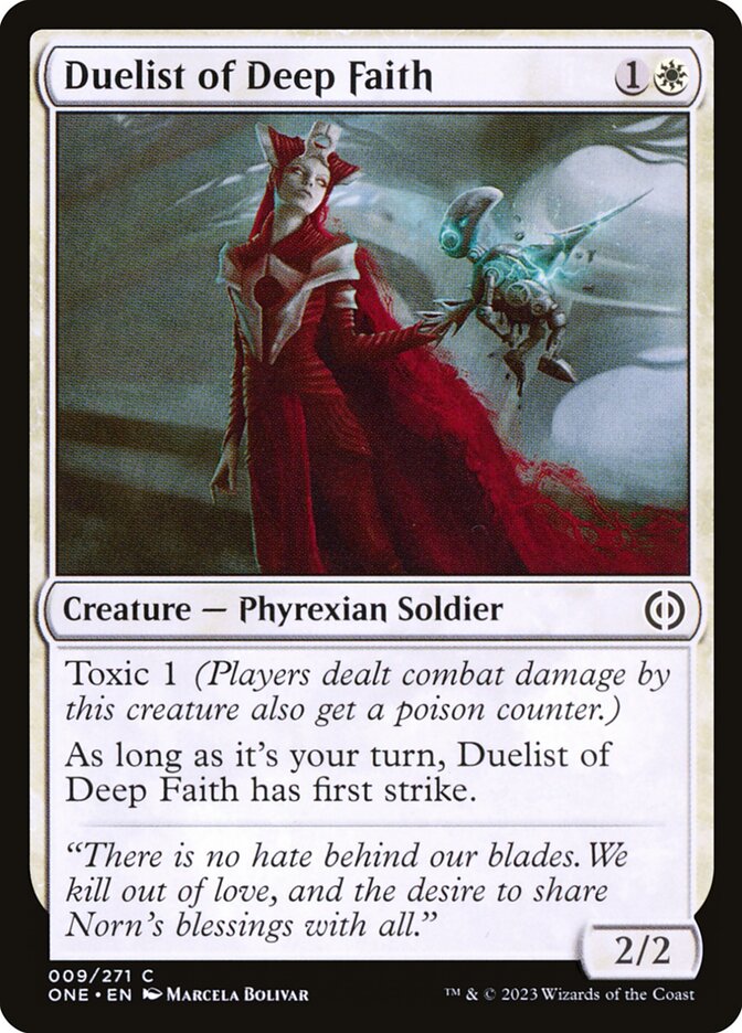 Card Scan of Duelist of Deep Faith | ONE