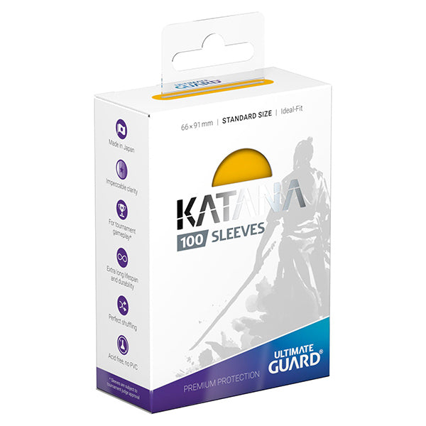 Ultimate Guard Katana Sleeves | Standard Size | Yellow 100 Pack